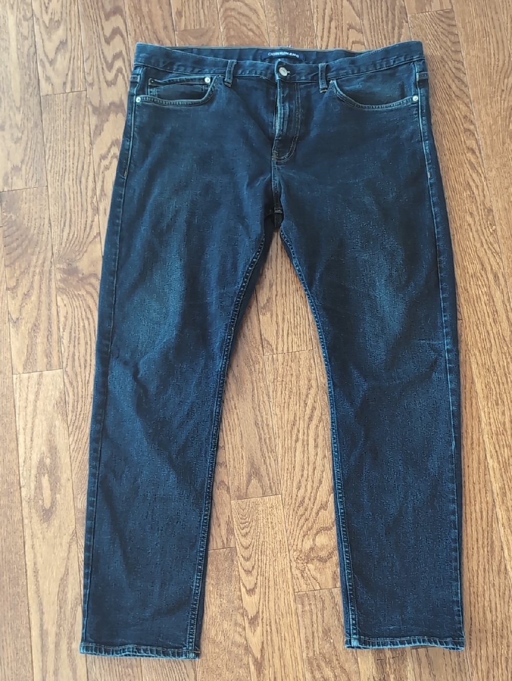 Calvin Klein Jeans Men's Slim Straight Dark Blue Denim